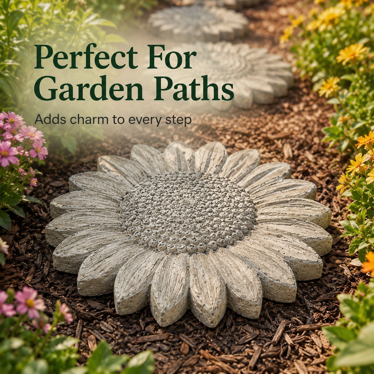 💥 LAST DAY 49% OFF - 🌻 Reusable Sunflower Stepping Stone Mold