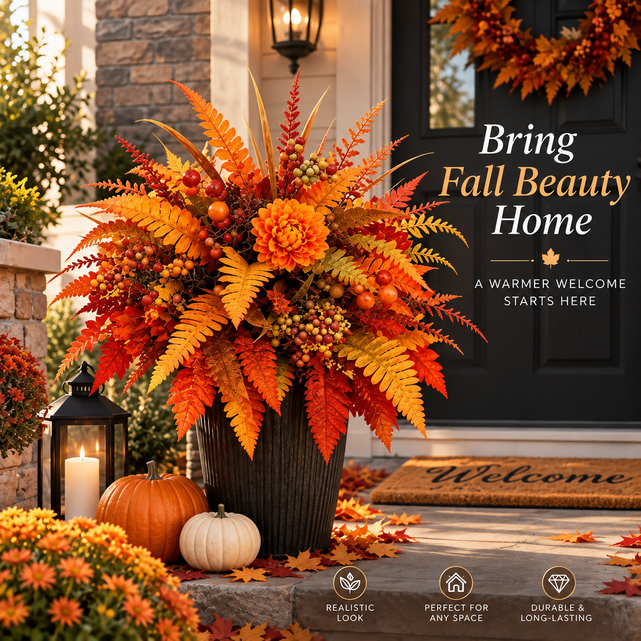 💥Hot Sale 50% Off 🍂 Autumn Harvest Floral Garden Stake Arrangement