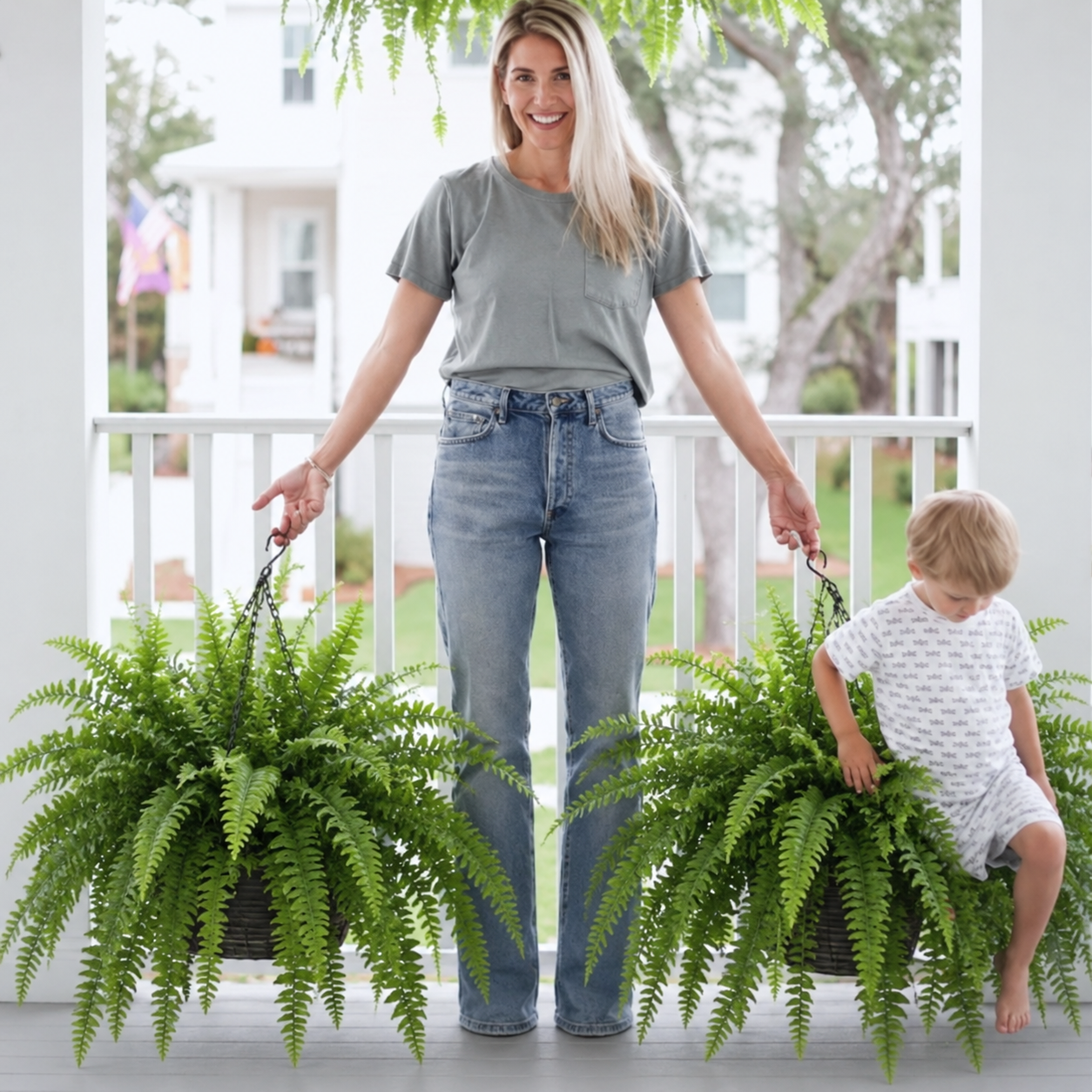  🔥Each $9.99 On Sale Only Today💛Glowing Boston Ferns with Lights – 🌿 Zero Watering, Zero Maintenance