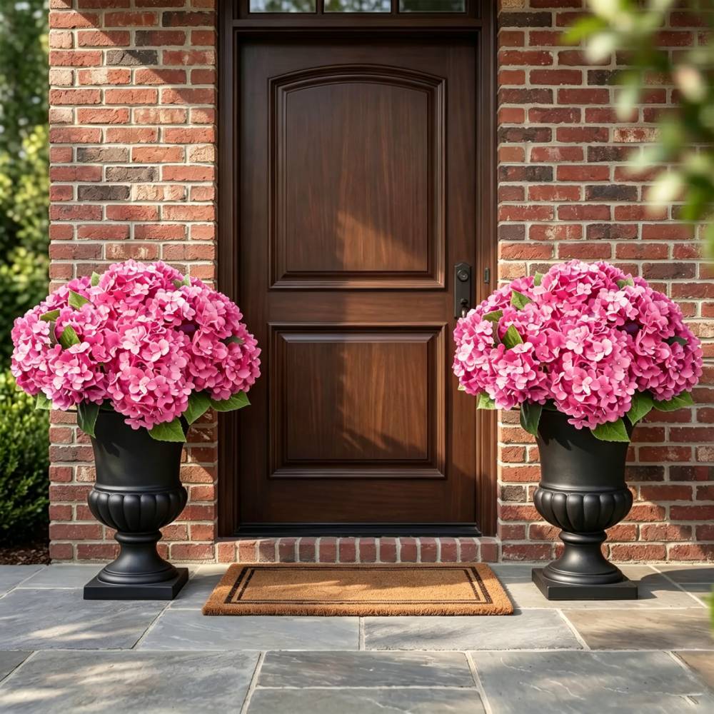 🔥Last Day 70% OFF🔥Artificial Outdoor Hydrangea Flowers - UV resistant, Waterproof, Windproof