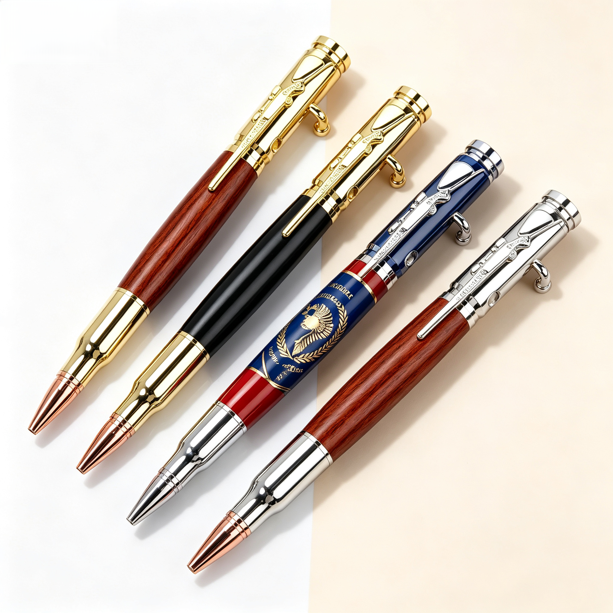 🖊100% Handmade Bolt Action Wooden Bullet PenTM | Crafted From Real Wood & Bullet Casing
