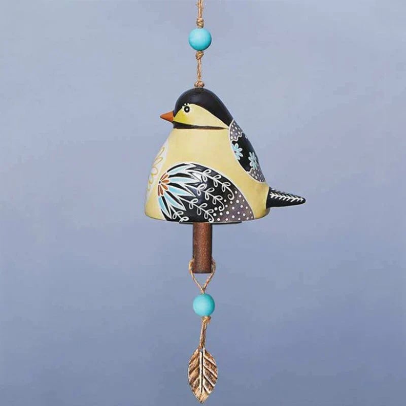 The Handmade Painted Ceramic Bird wind Chimes