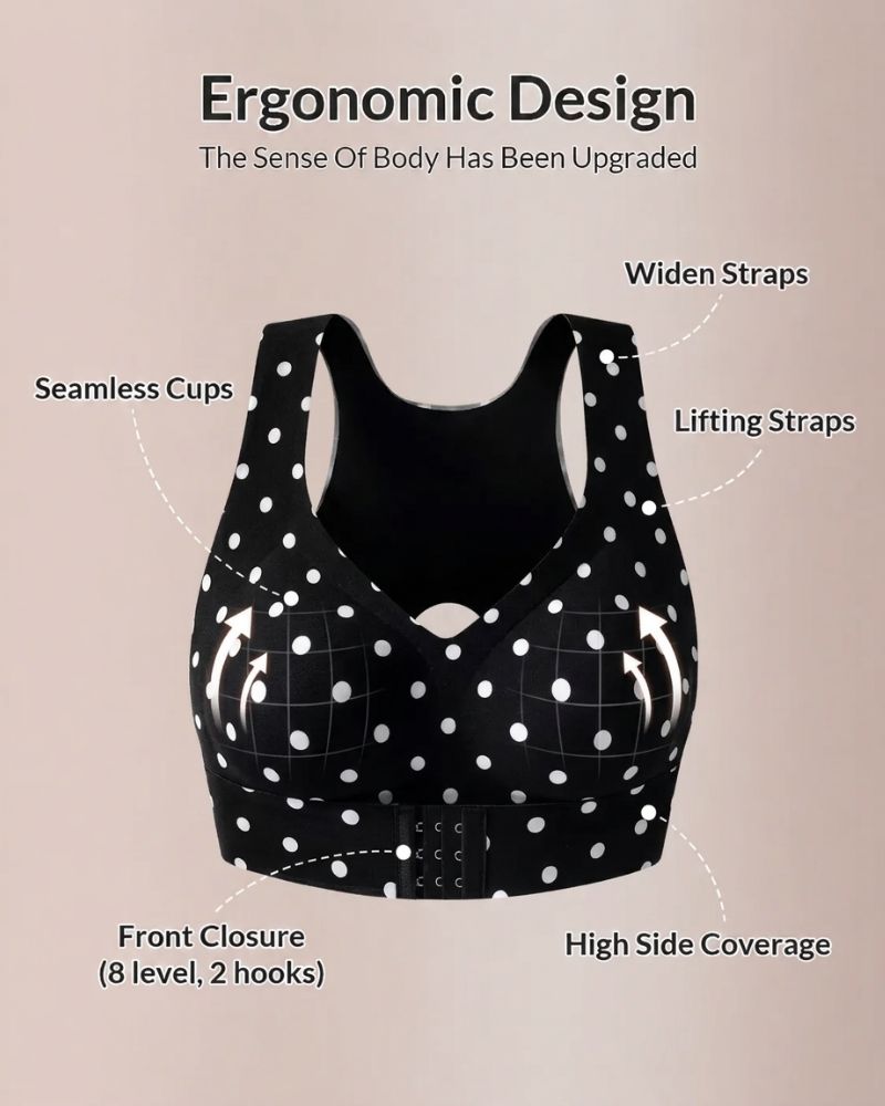 ⏰LAST DAY 65% OFF | Cross‑Back Front Closure Wireless Posture Support Bra👍