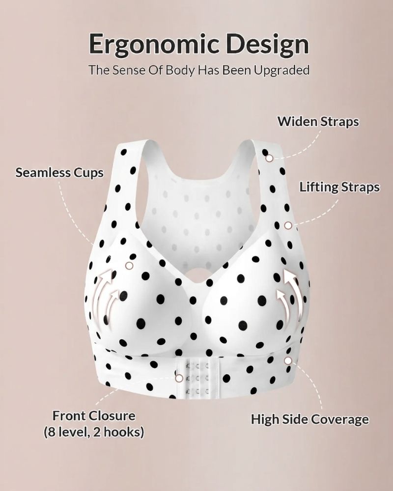 ⏰LAST DAY 65% OFF | Cross‑Back Front Closure Wireless Posture Support Bra👍