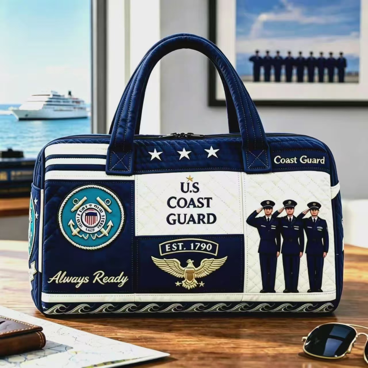 🔥100% Handmade US Military Heritage Quilted Duffel Bag