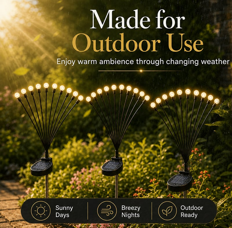 🔥LAST 24H ONLY ✨SolarBloom: Twinkling Firefly Solar Garden Stake Lights $9.99