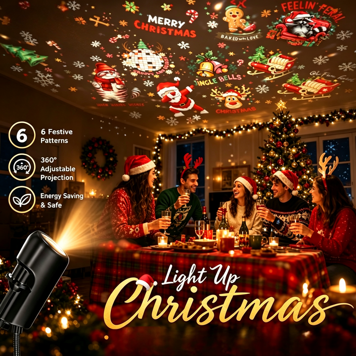 🔥LAST DAY 49% OFF✨Plug & Play HD Holiday Projector, Christmas Halloween Decor Light