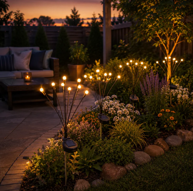 🔥LAST 24H ONLY ✨SolarBloom: Twinkling Firefly Solar Garden Stake Lights $9.99