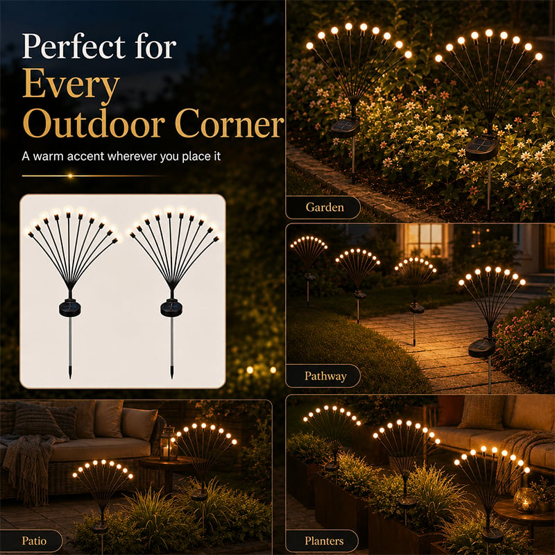 🔥LAST 24H ONLY ✨SolarBloom: Twinkling Firefly Solar Garden Stake Lights $9.99