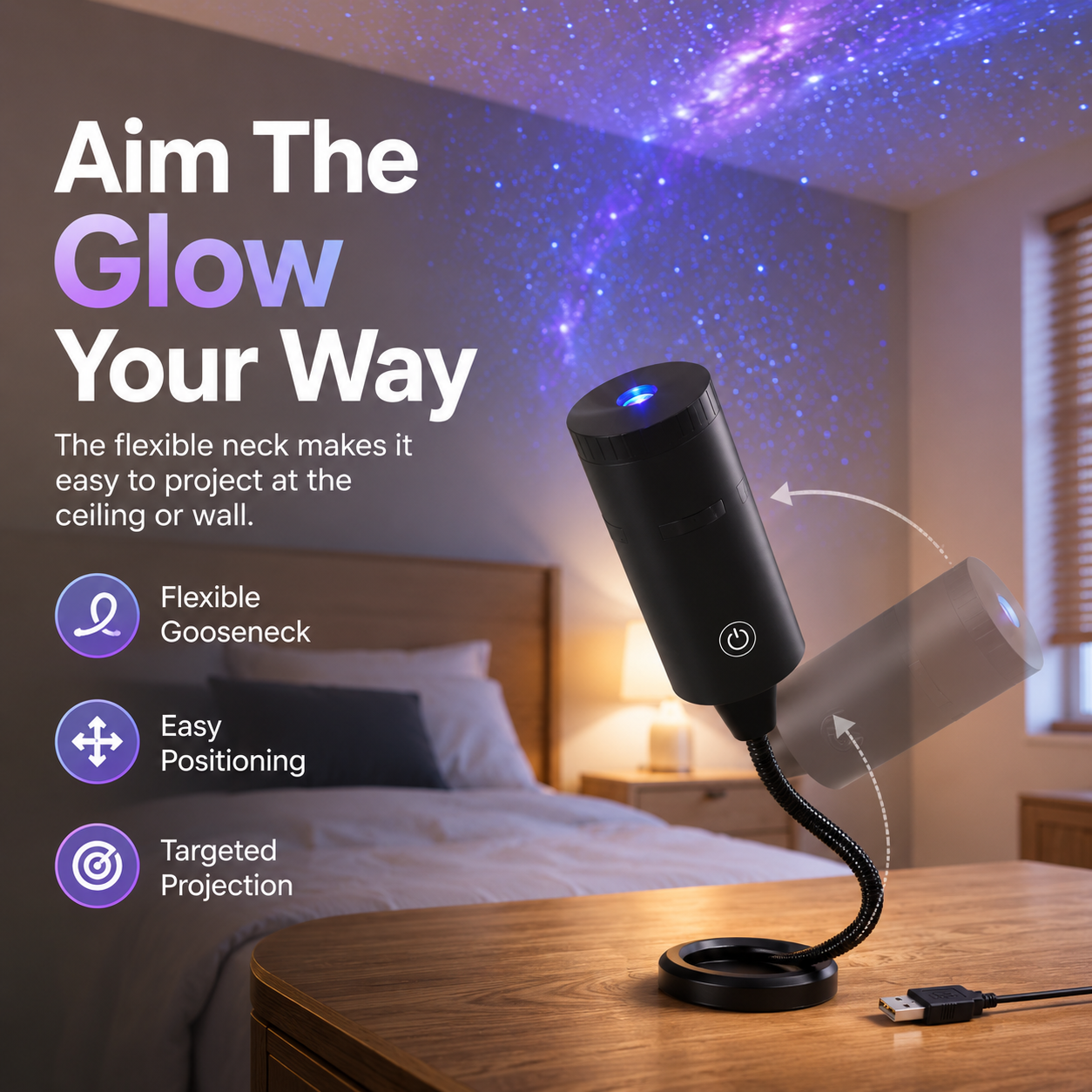 🔥LAST DAY 49% OFF✨ Plug-and-Play HD Star Projecto