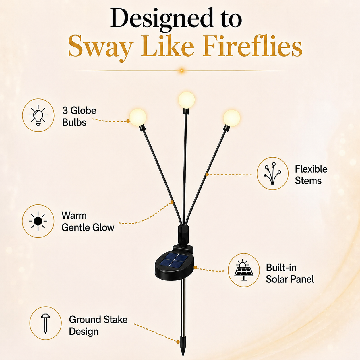 🔥LAST 24H ONLY ✨SolarBloom: Twinkling Firefly Solar Garden Stake Lights $9.99