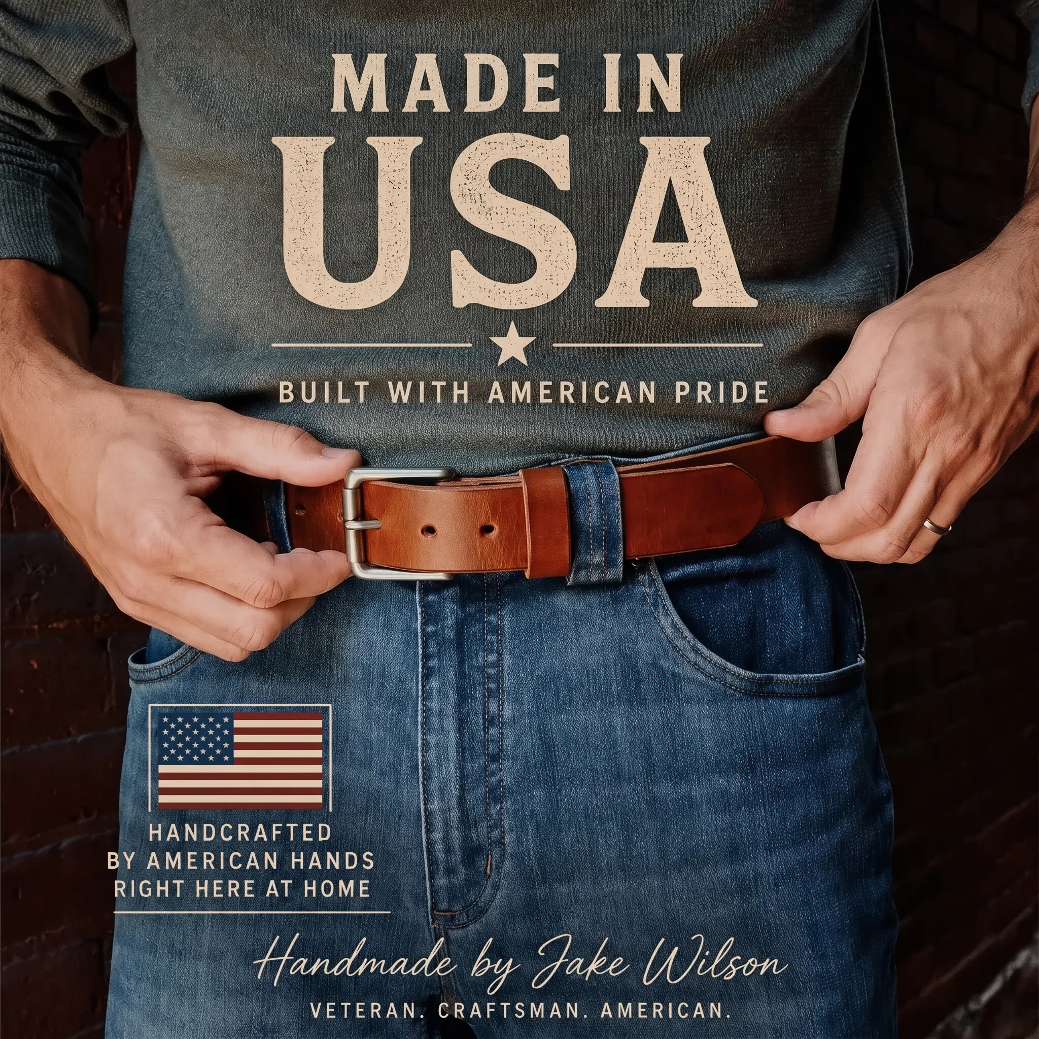 ⚒ 🔥100% Handmade Full-Grain Buffalo Leather Belt – Built to Last👍🏻