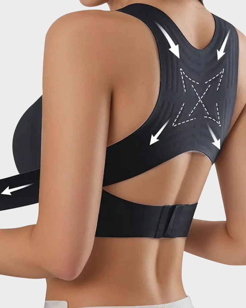 ⏰LAST DAY 68% OFF | Cross‑Back Front Closure Wireless Posture Support Bra