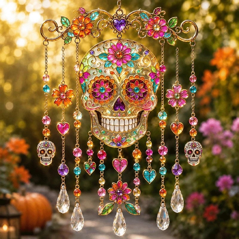 Haunted Glow Ghostly Wind Chime – Ghost-Fire Halloween Wind Chime