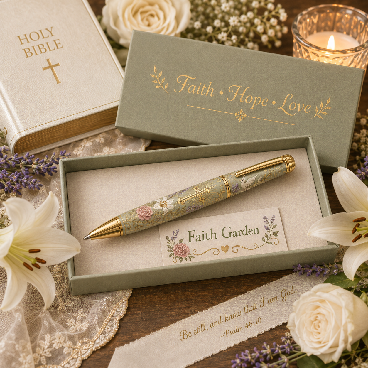 🌿 Faith Garden Christian Inspirational Pen
