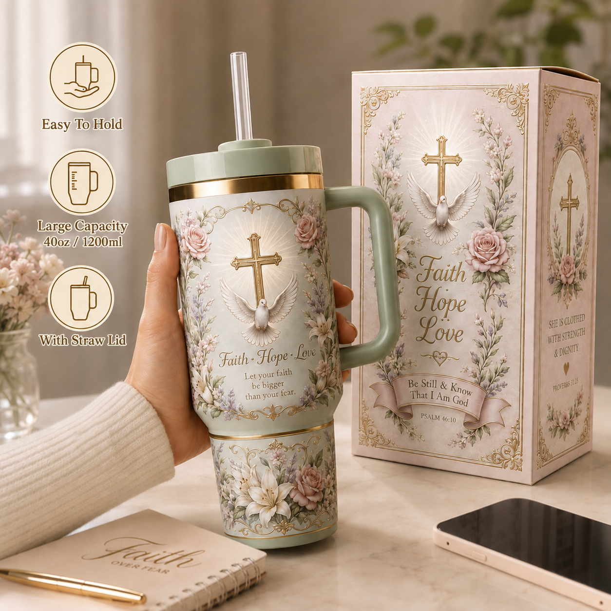 ✨ Faith • Hope • Love Tumbler