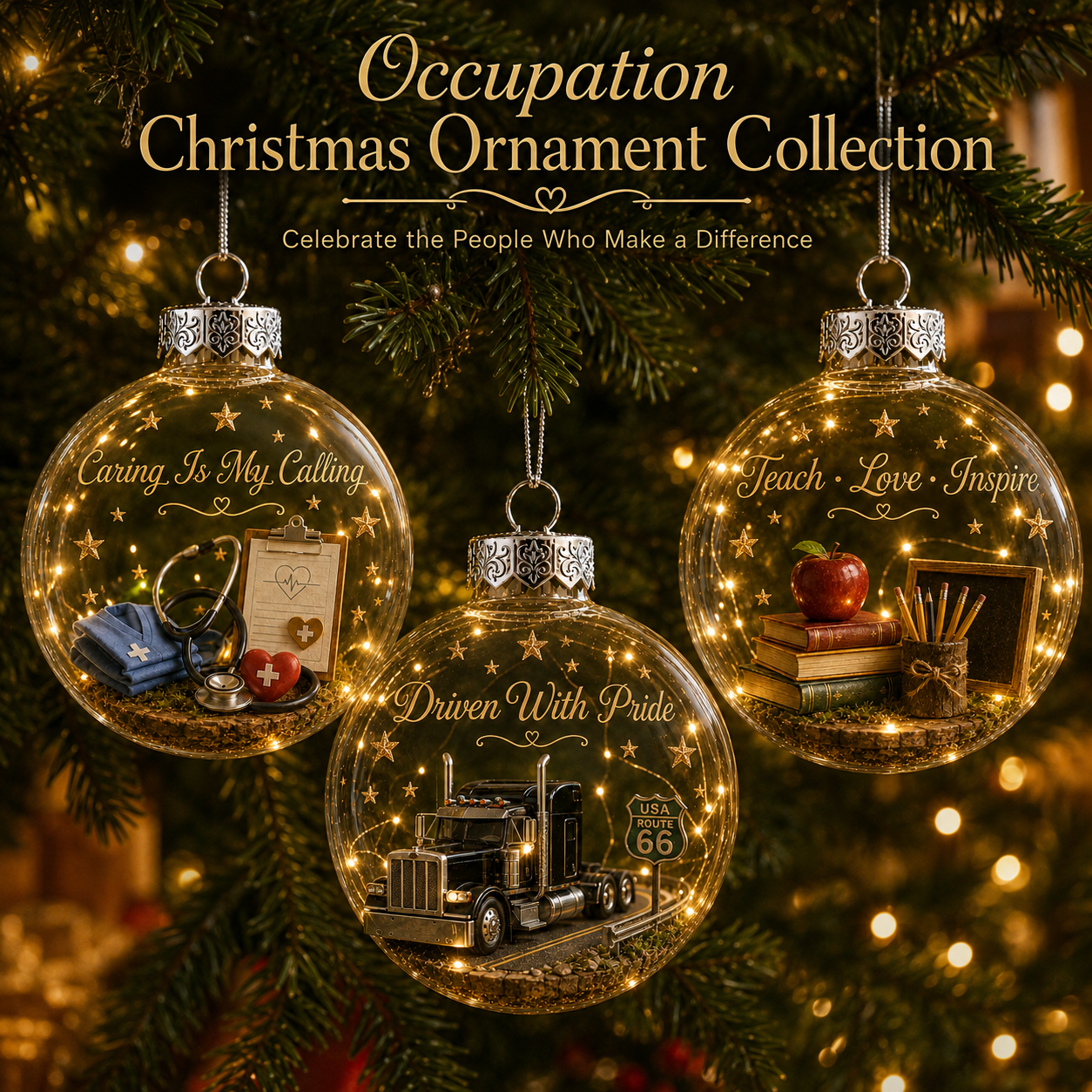 🎄 Career Tribute Christmas Ornament Collection