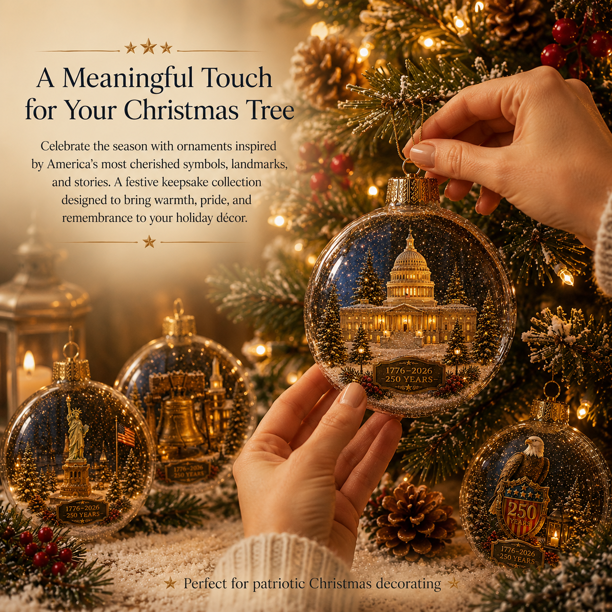 🎄 250th Anniversary of America x Christmas Ornament
