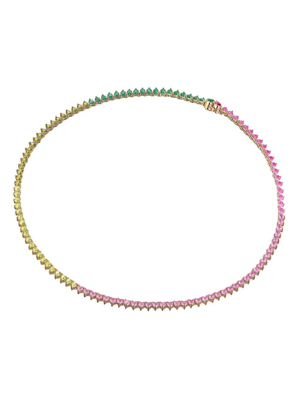E-012 18kt gold vermeil Petite Peony Eternity Heart necklace