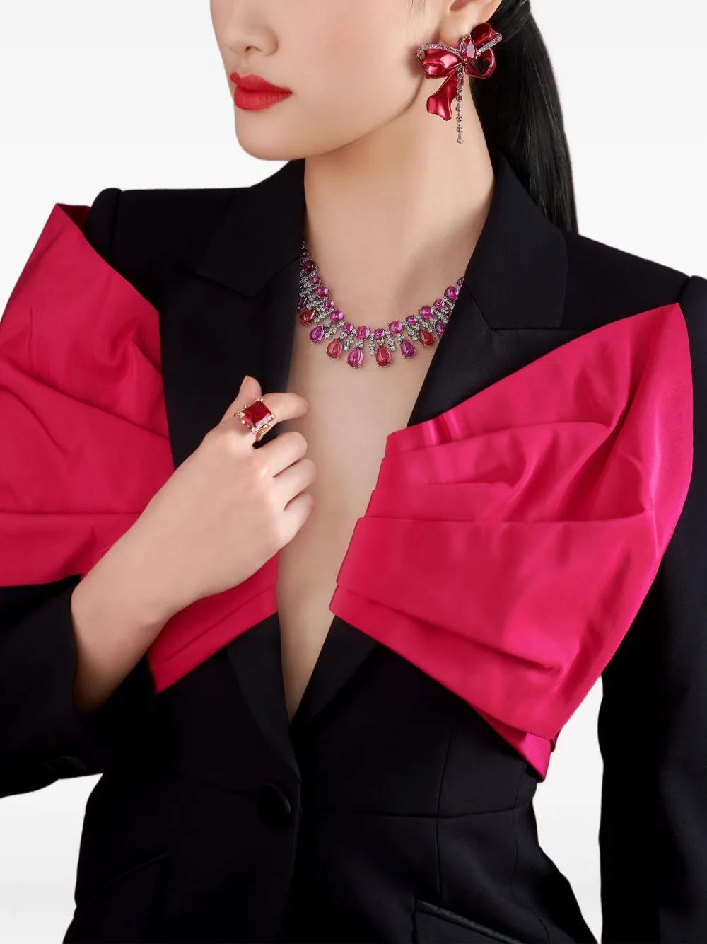 E-003 18K gold Tutti Frutti multi-stone necklace