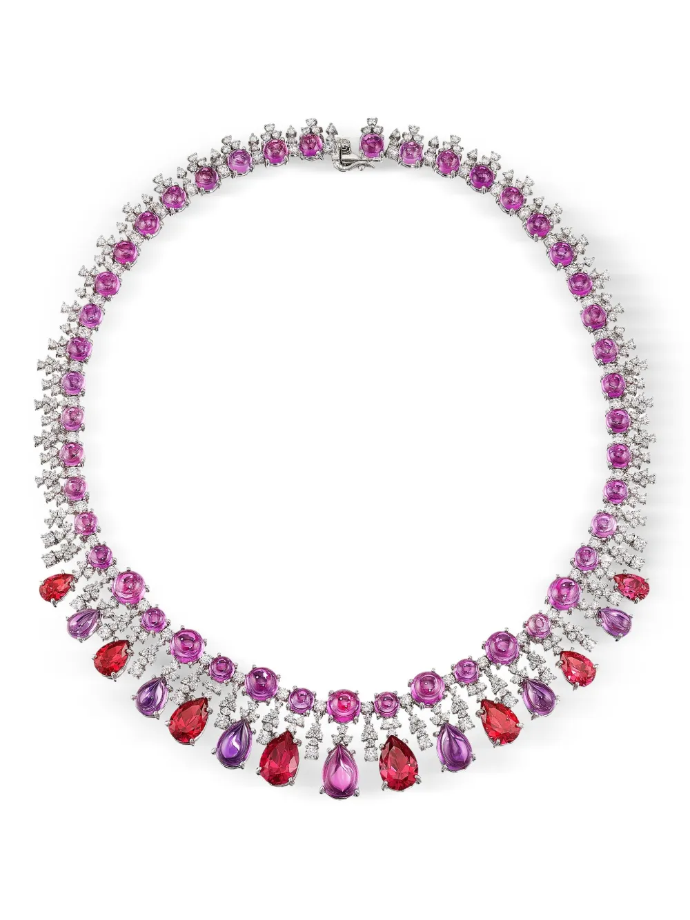 E-003 18K gold Tutti Frutti multi-stone necklace