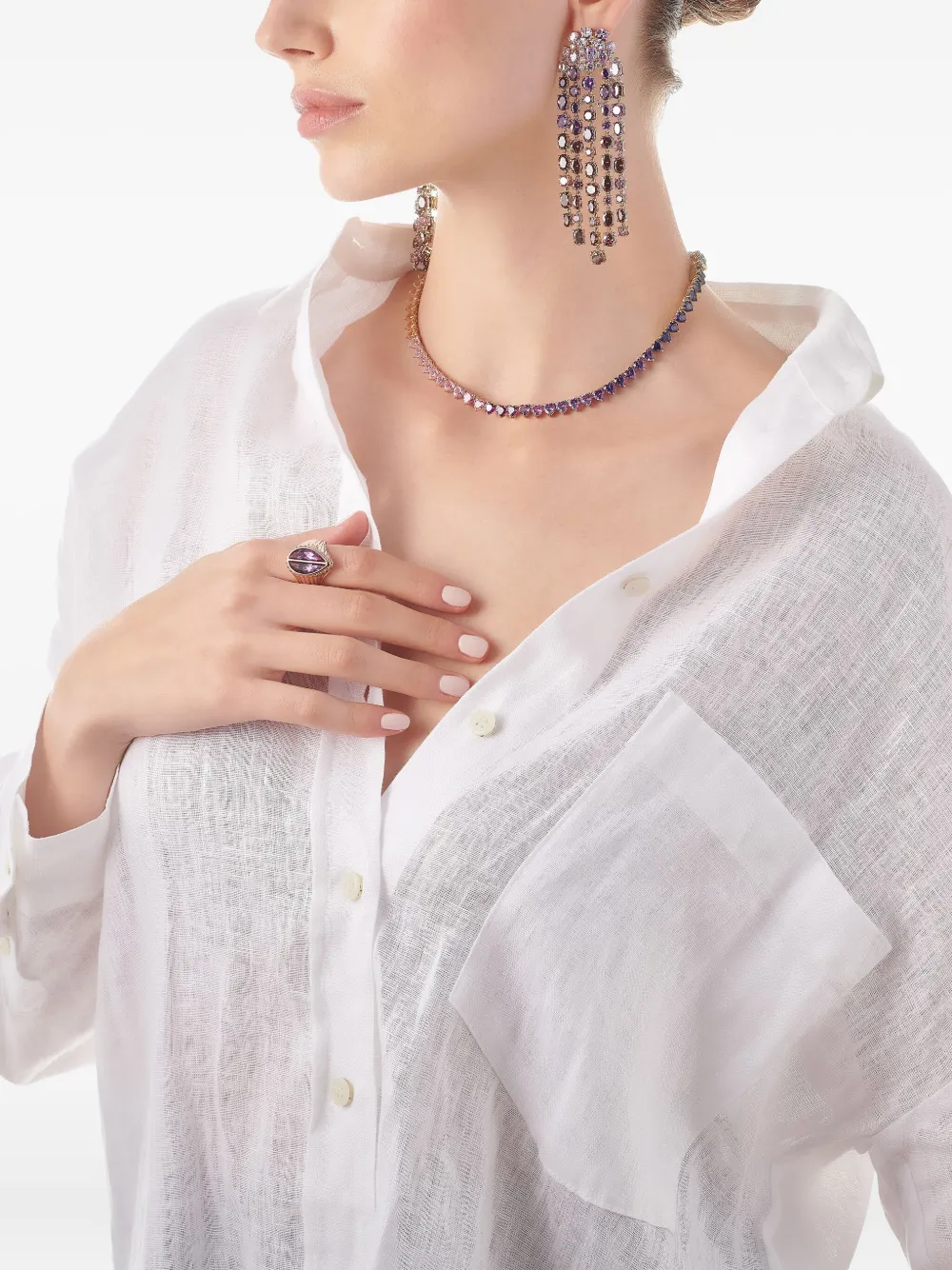 E-011 Pasque Eternity Heart necklace
