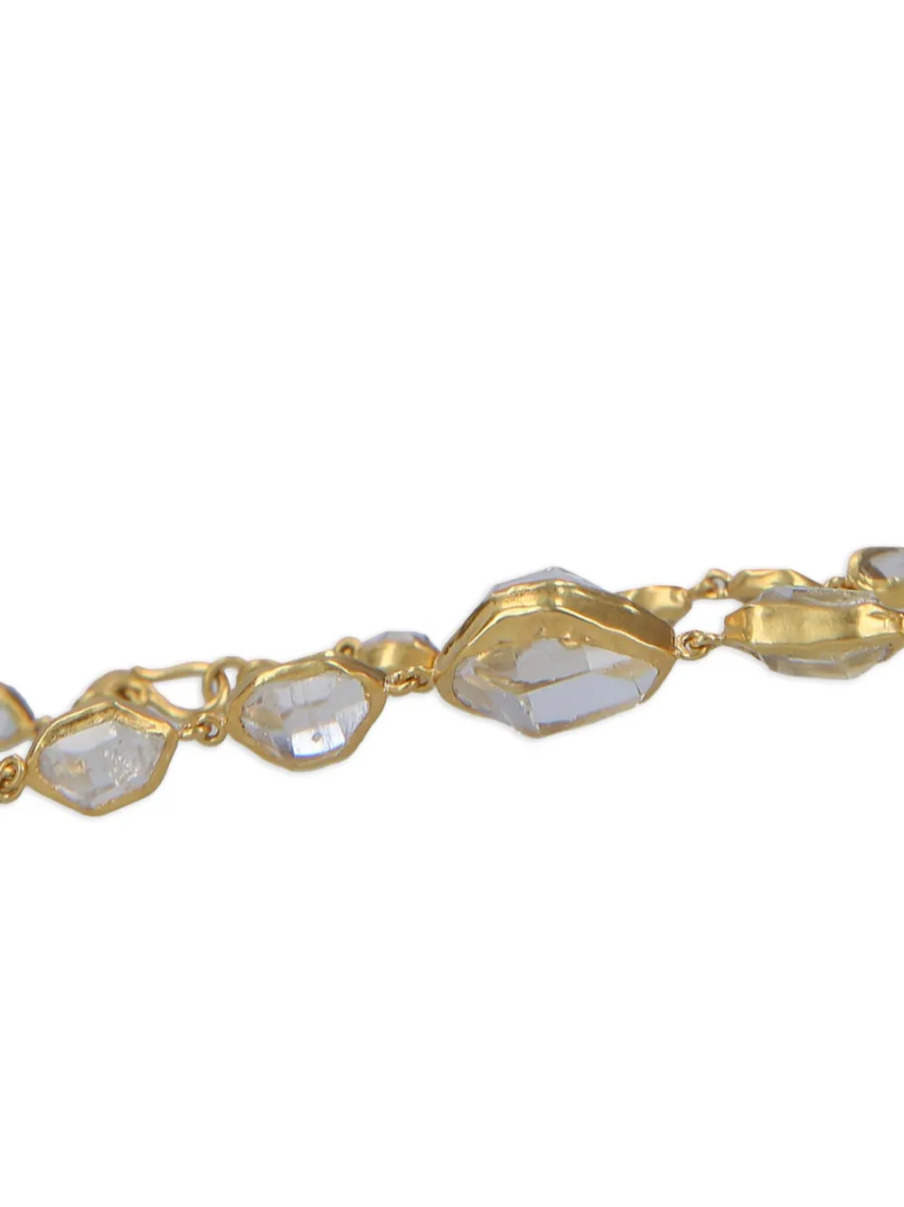 E-008 18K yellow gold Herkimer diamond necklace