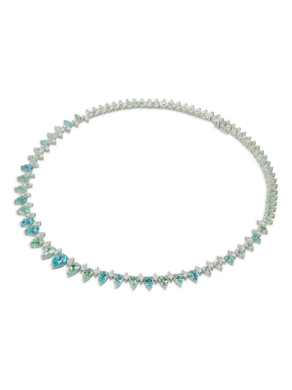 E-009 Ovean Infinity sapphire and diamond necklace