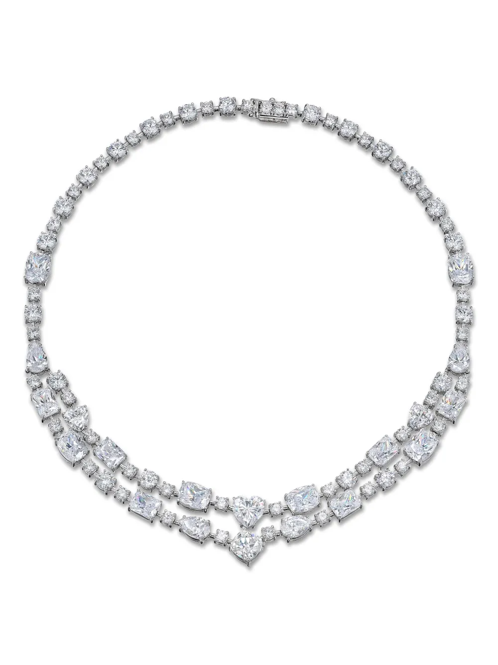 E-014 Love Heart diamond choker necklace