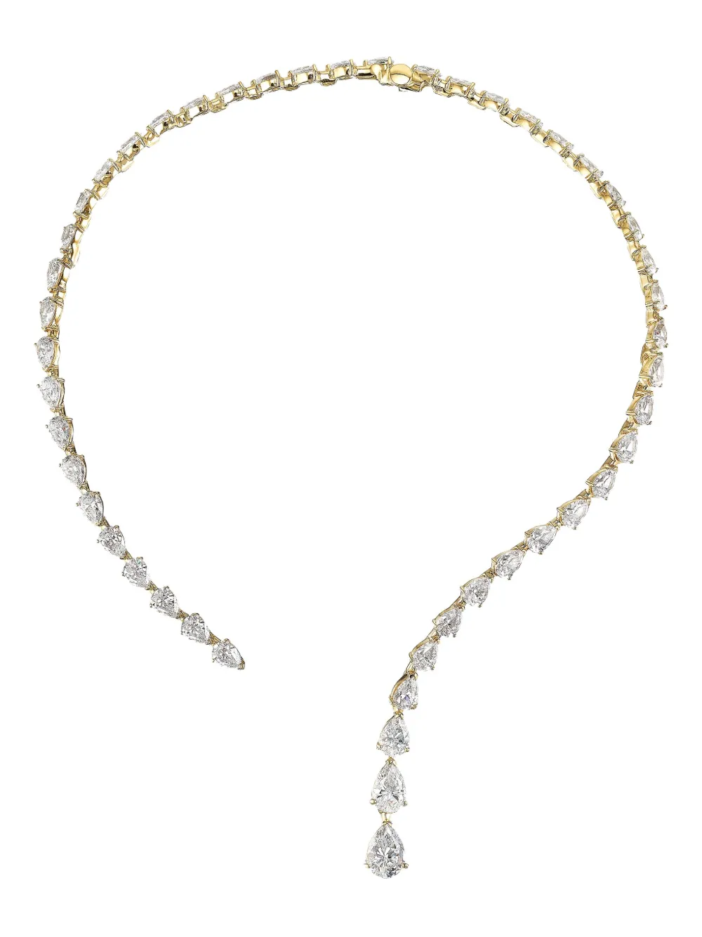 E-006 18K gold vermeil Nova Collar diamond necklace