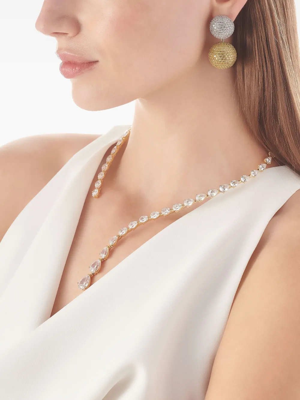 E-006 18K gold vermeil Nova Collar diamond necklace