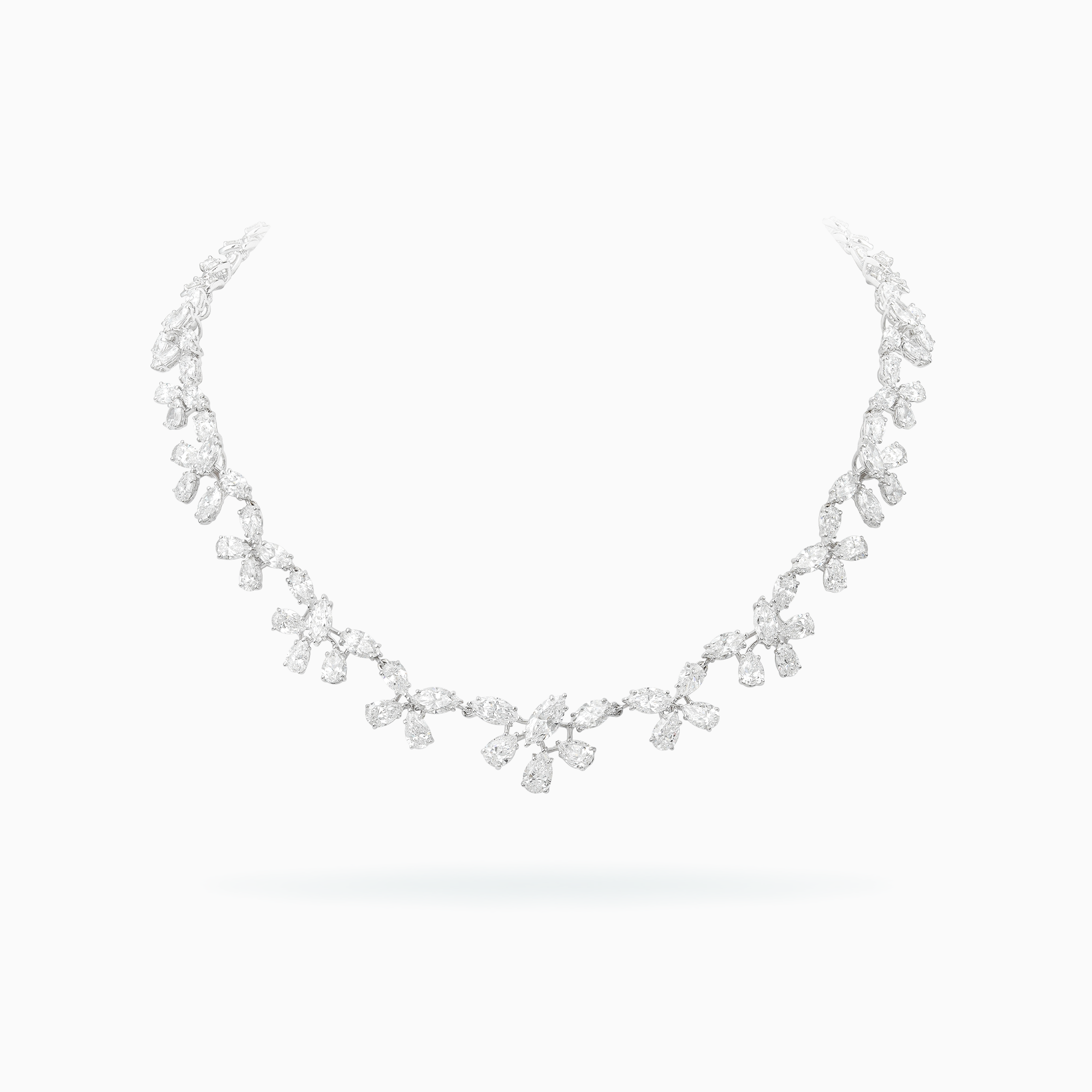 E-026 18K White Gold Diamond Necklace