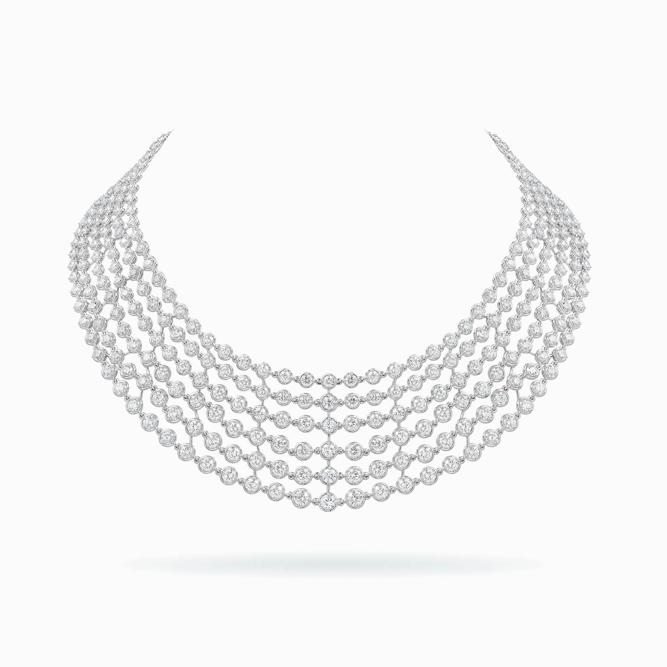 E-024 18K White Gold Diamond Necklace