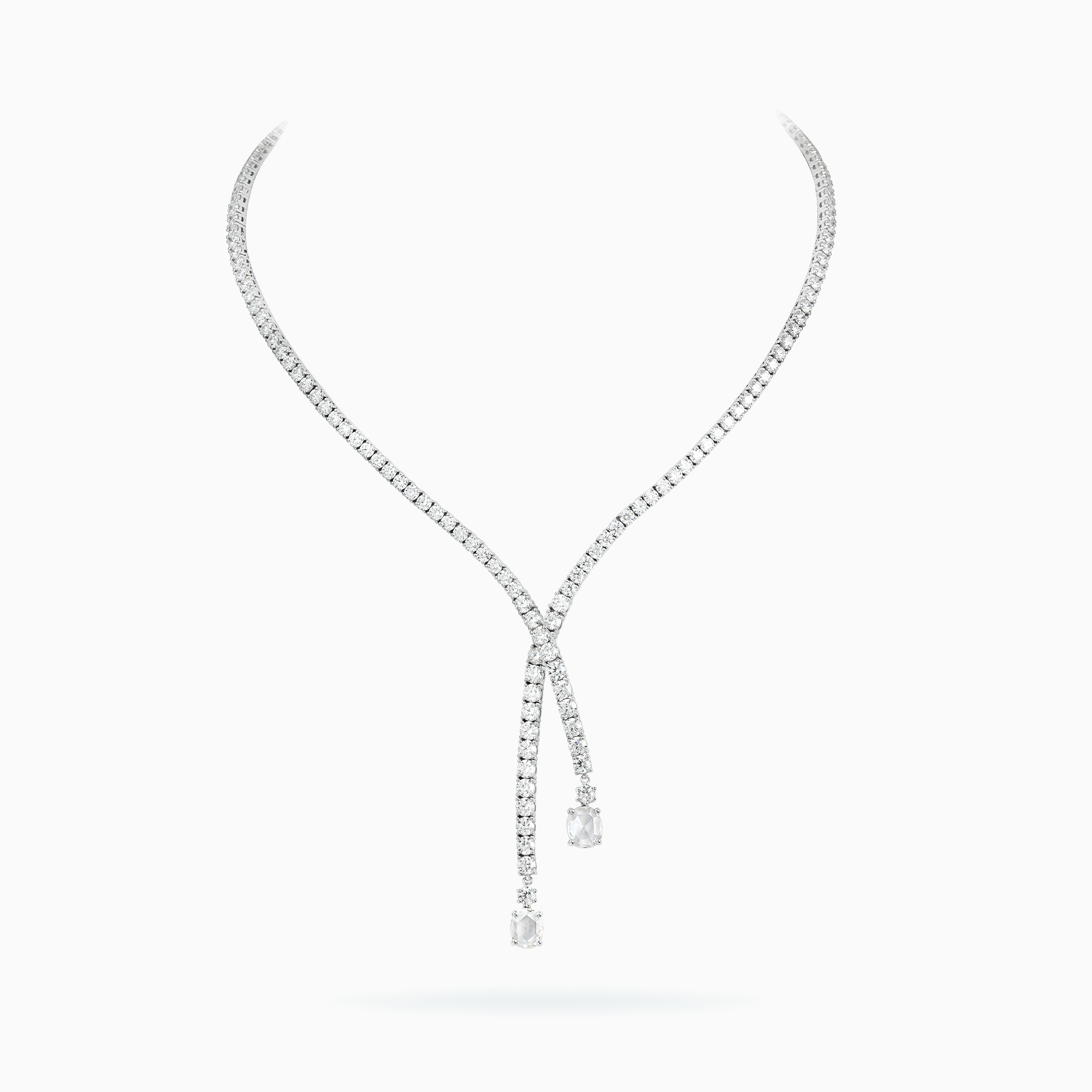 E-023 18K White Gold Diamond Necklace