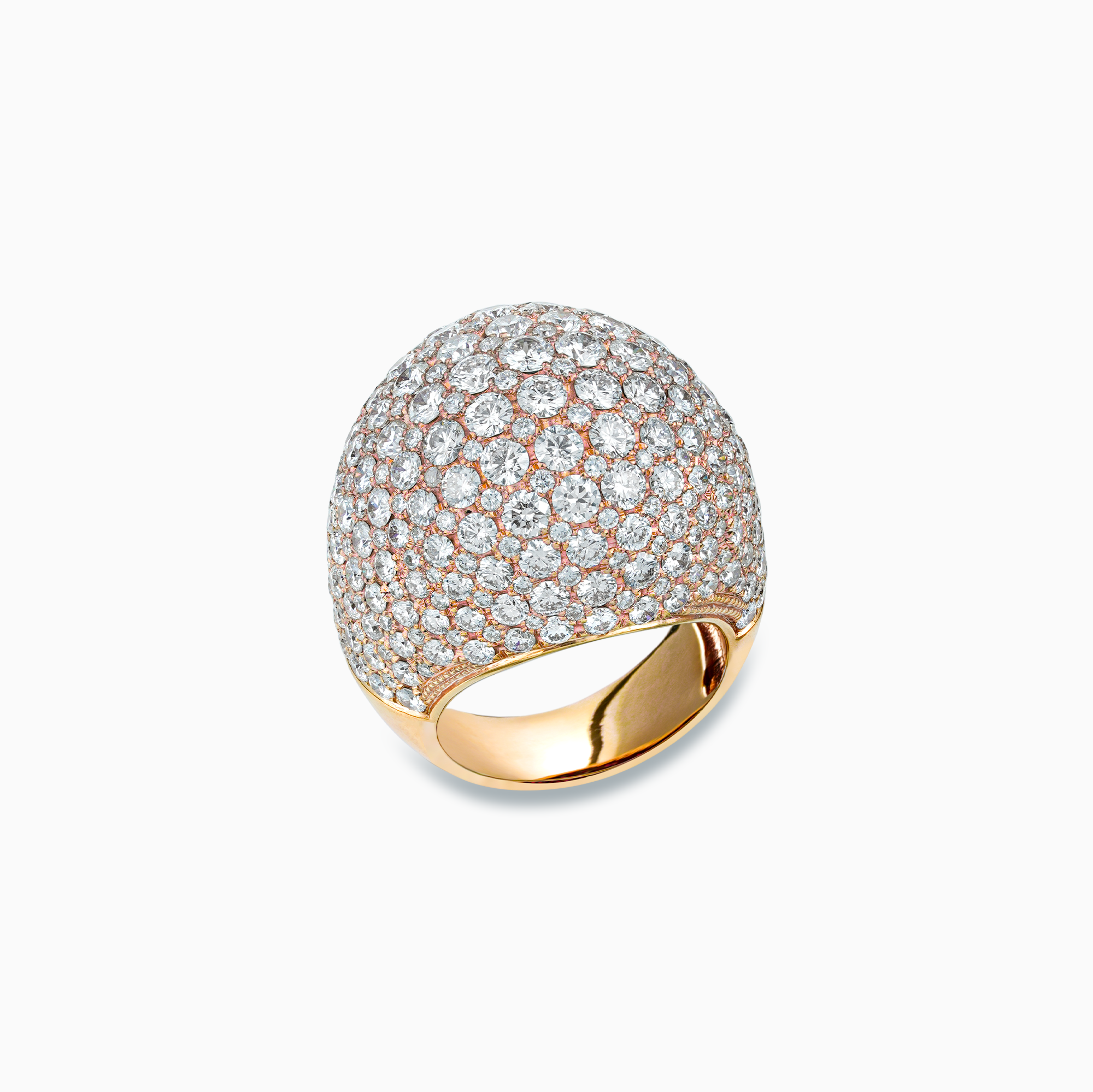 A-230  18K White & Rose Gold Diamond Ring