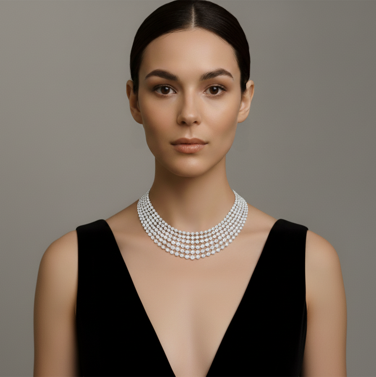E-024 18K White Gold Diamond Necklace