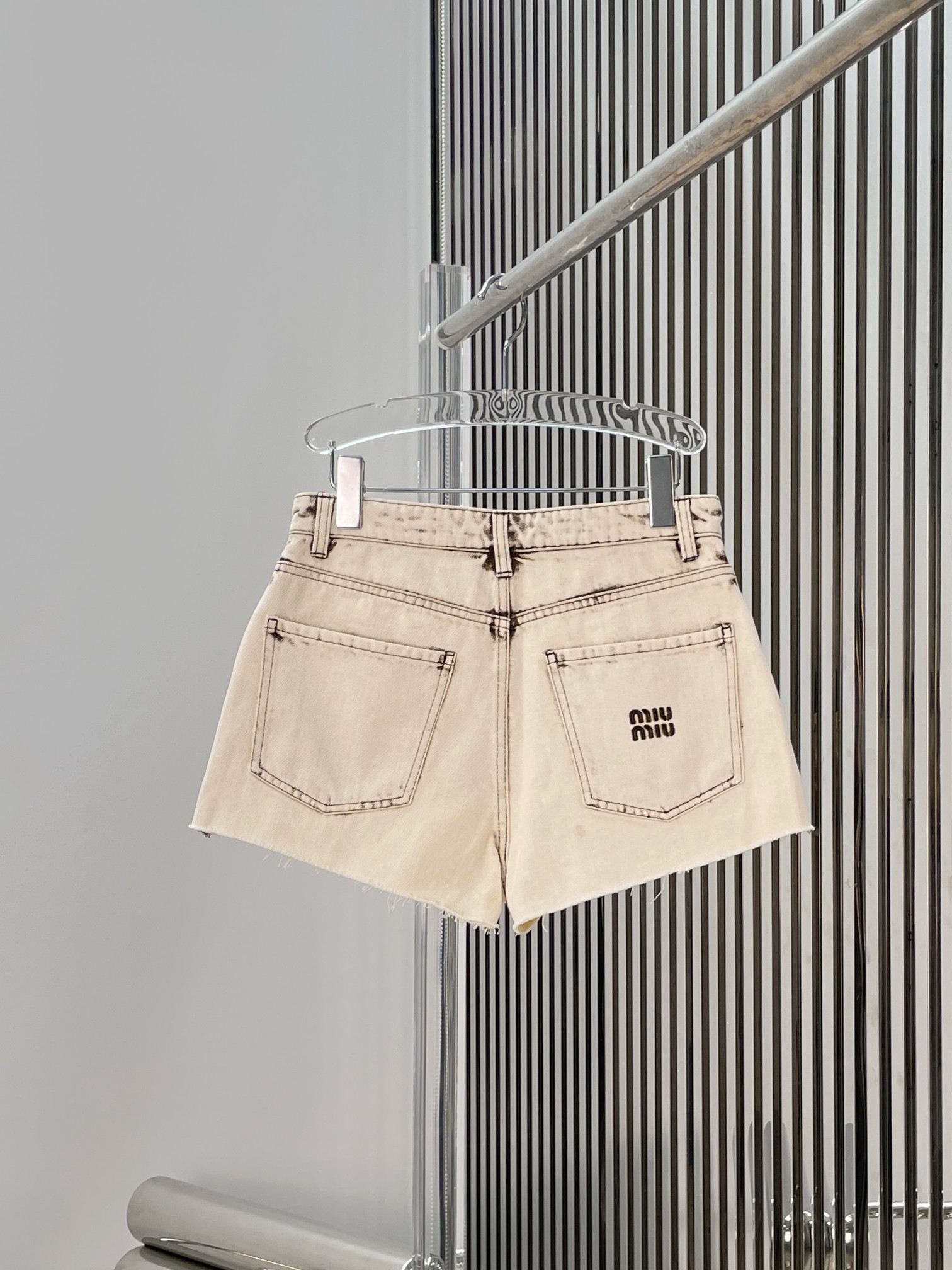 Mi Denim White Denim Shorts
