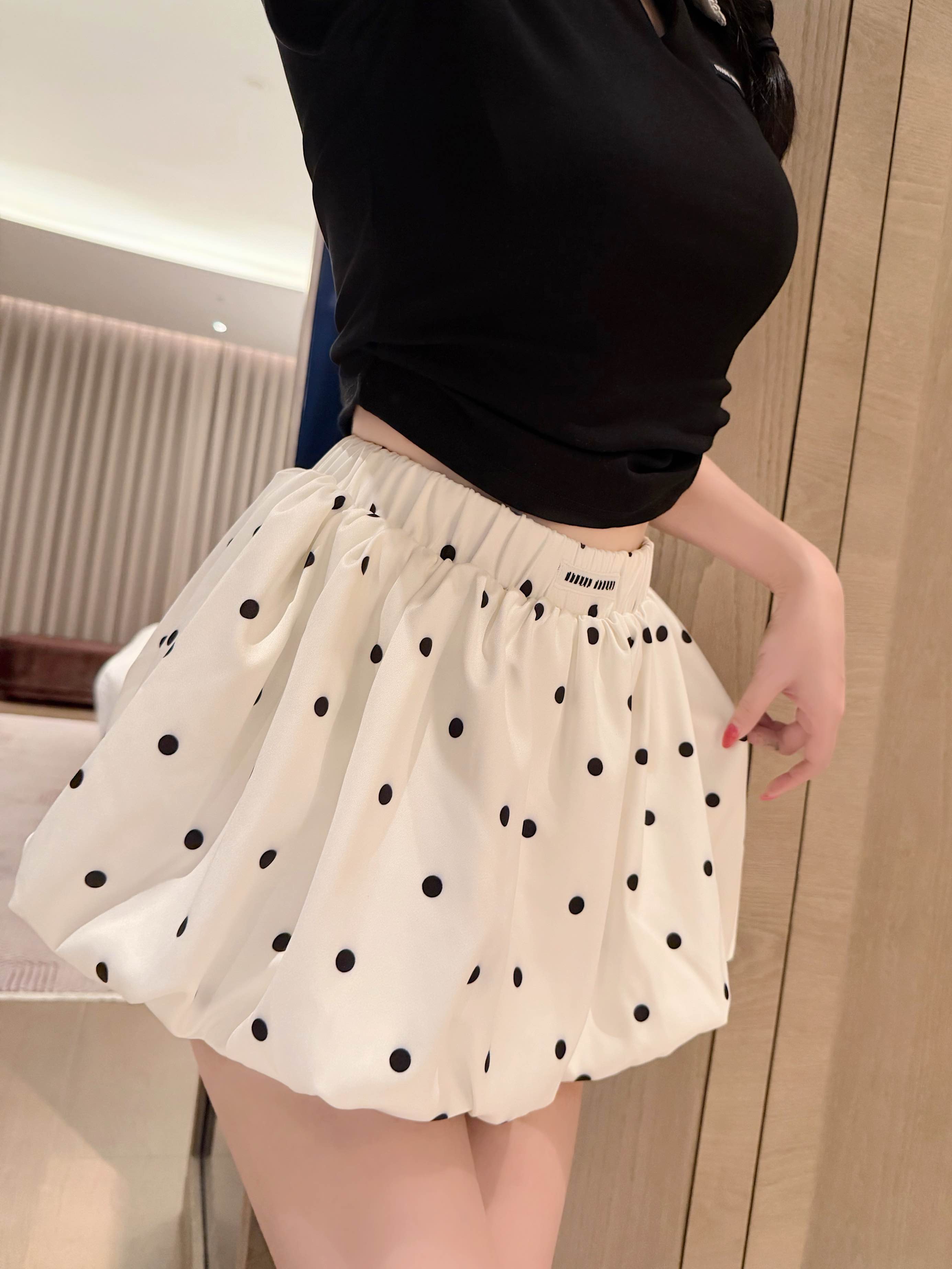 Mi polka dot bud skirt-pants