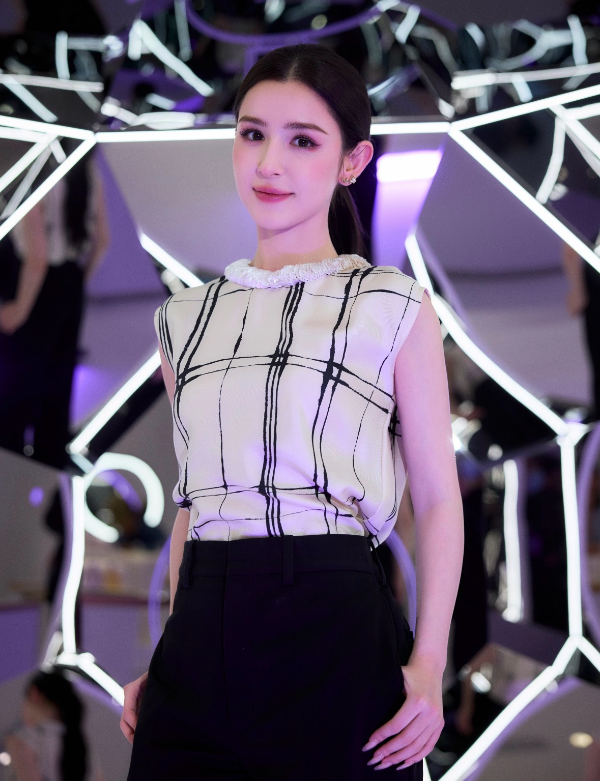 Cha** Haute Couture Silk Sleeveless Top