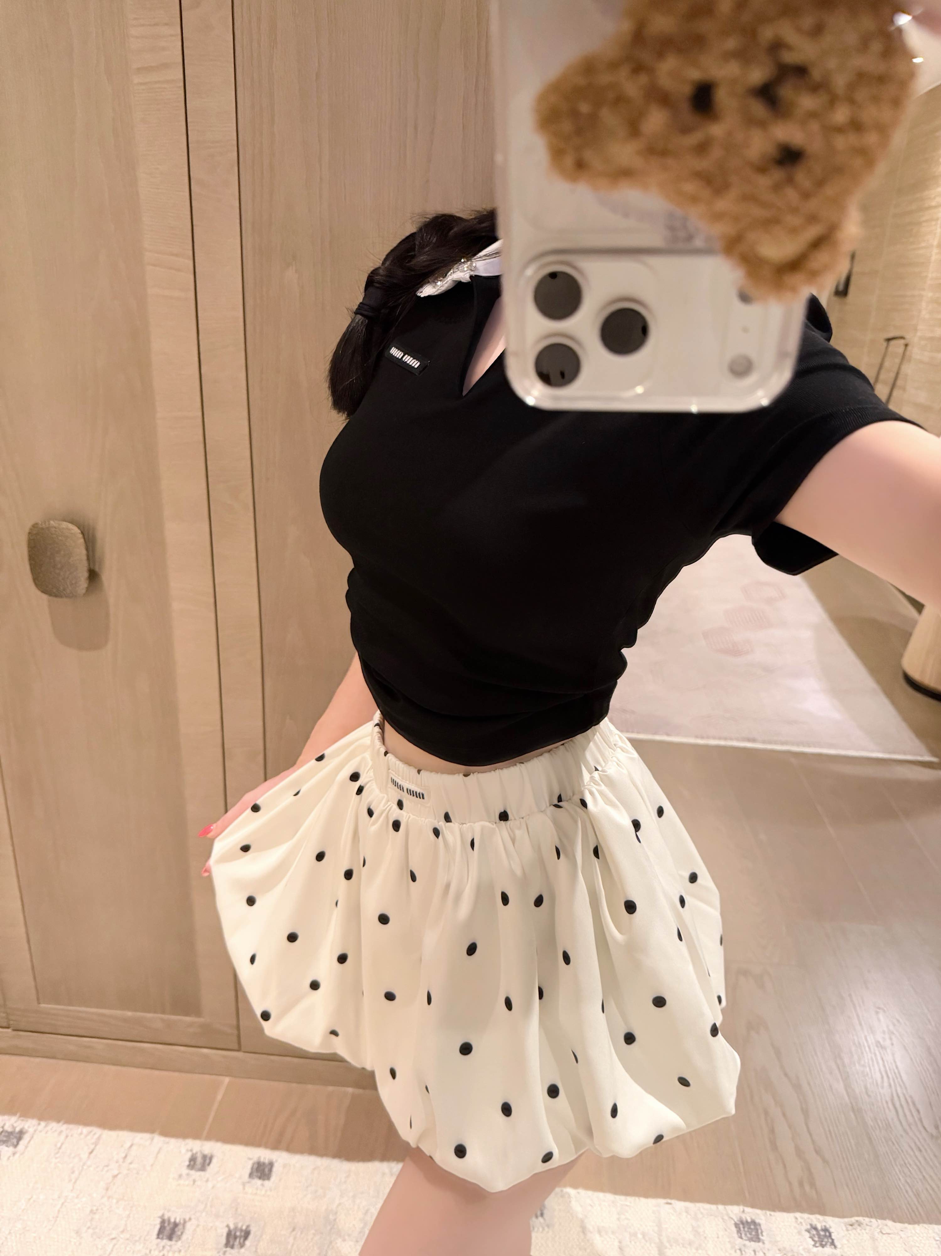 Mi polka dot bud skirt-pants