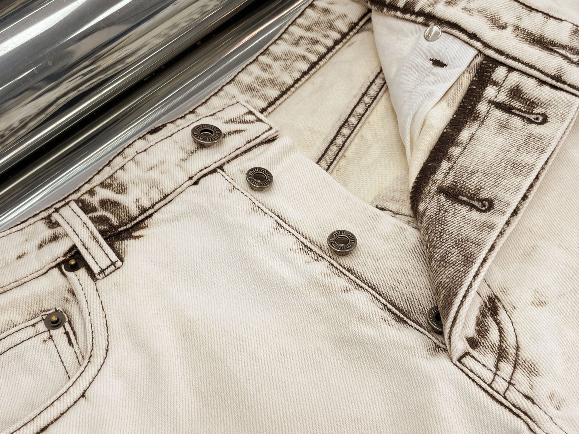 Mi Denim White Denim Shorts