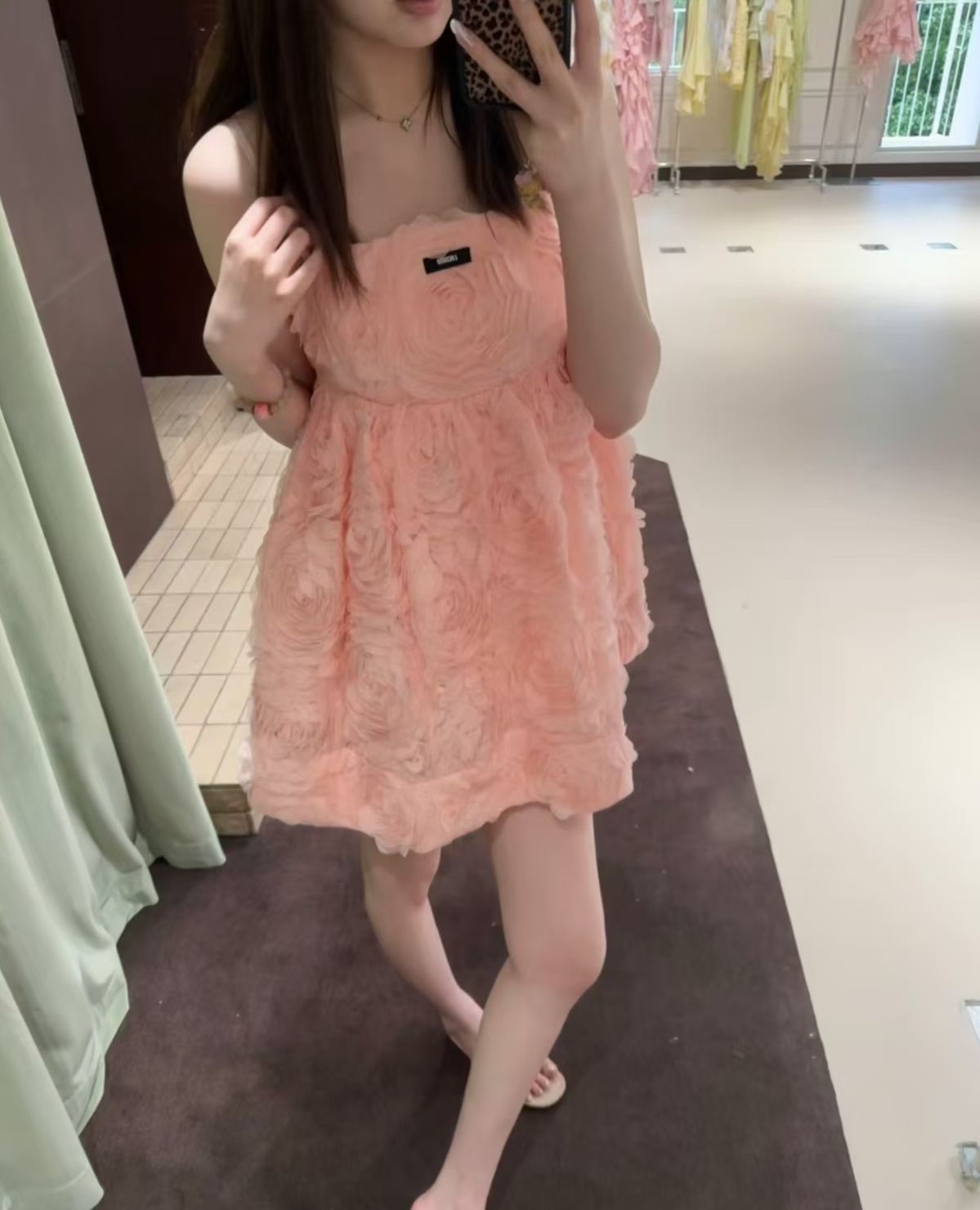 Mi Pink Rose Camisole Dress