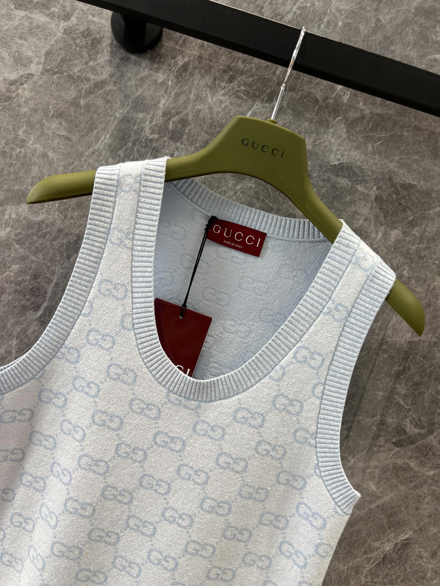 GUCC25SS Sleeveless Knit Vest Dress