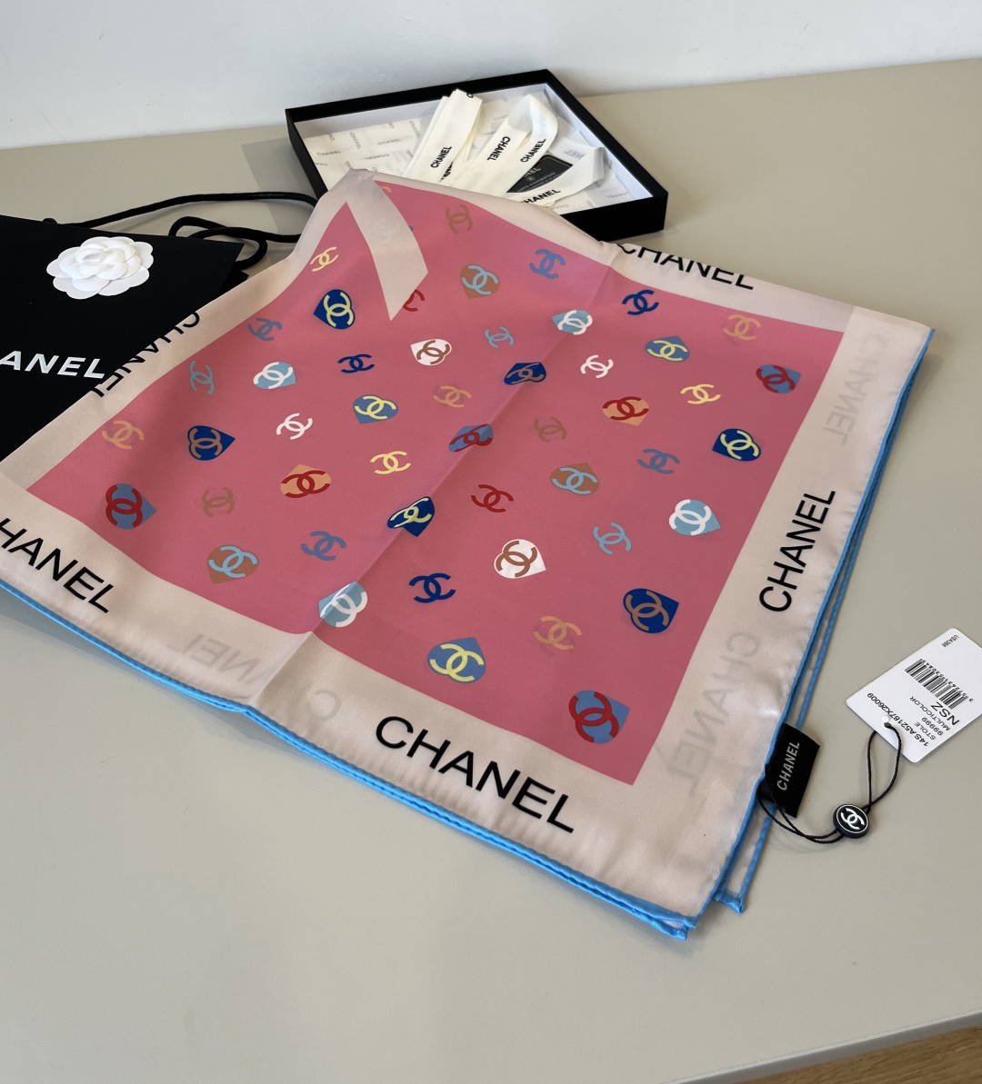 CHANE Butterfly Knot Square Scarf