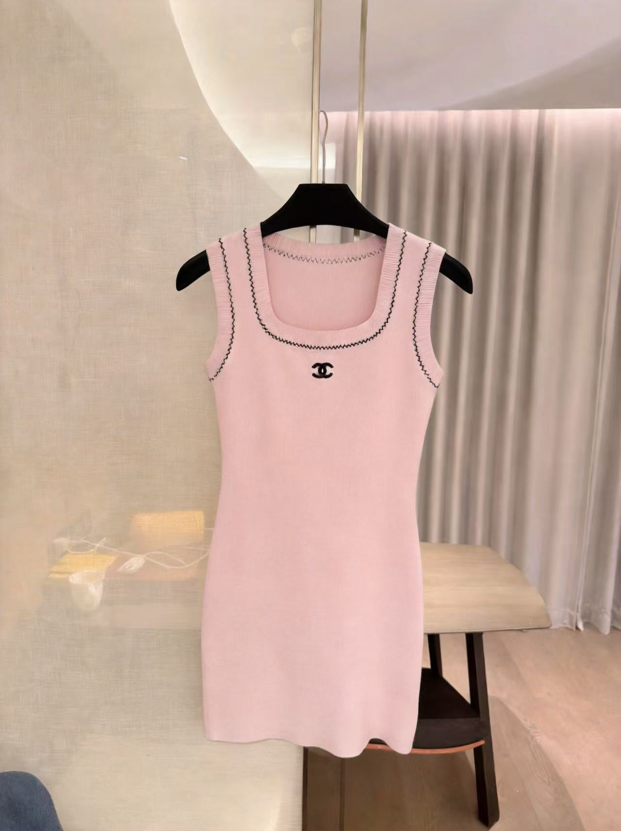 CC style Black Knit Tank Dress