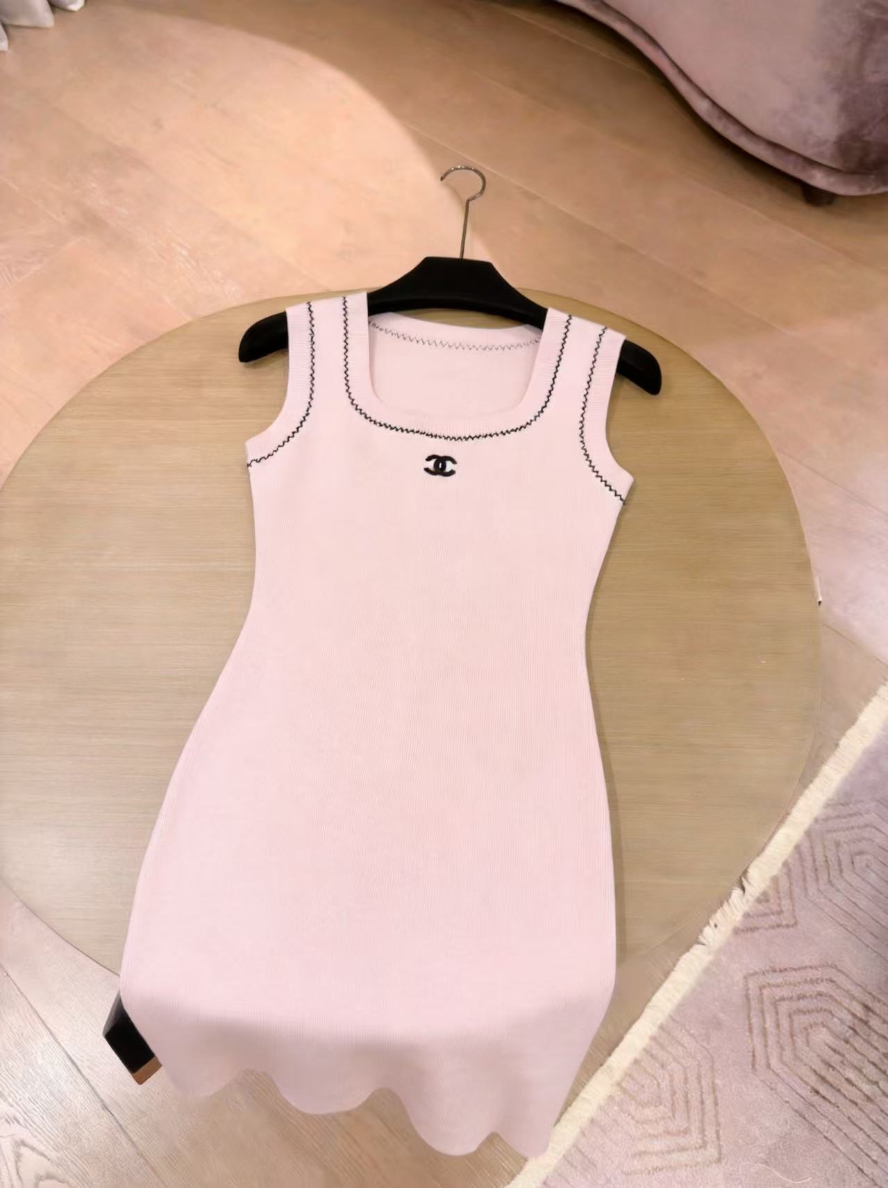 CC style Black Knit Tank Dress