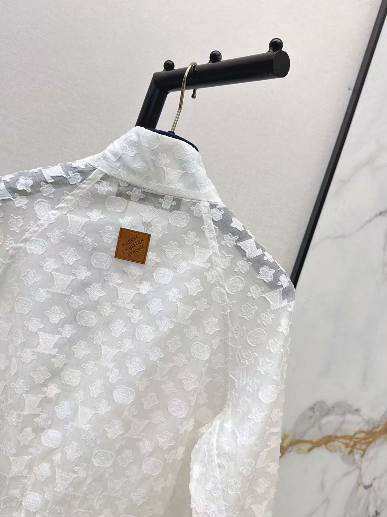 LV Elegant Floral Lace Zip - Up Jacket