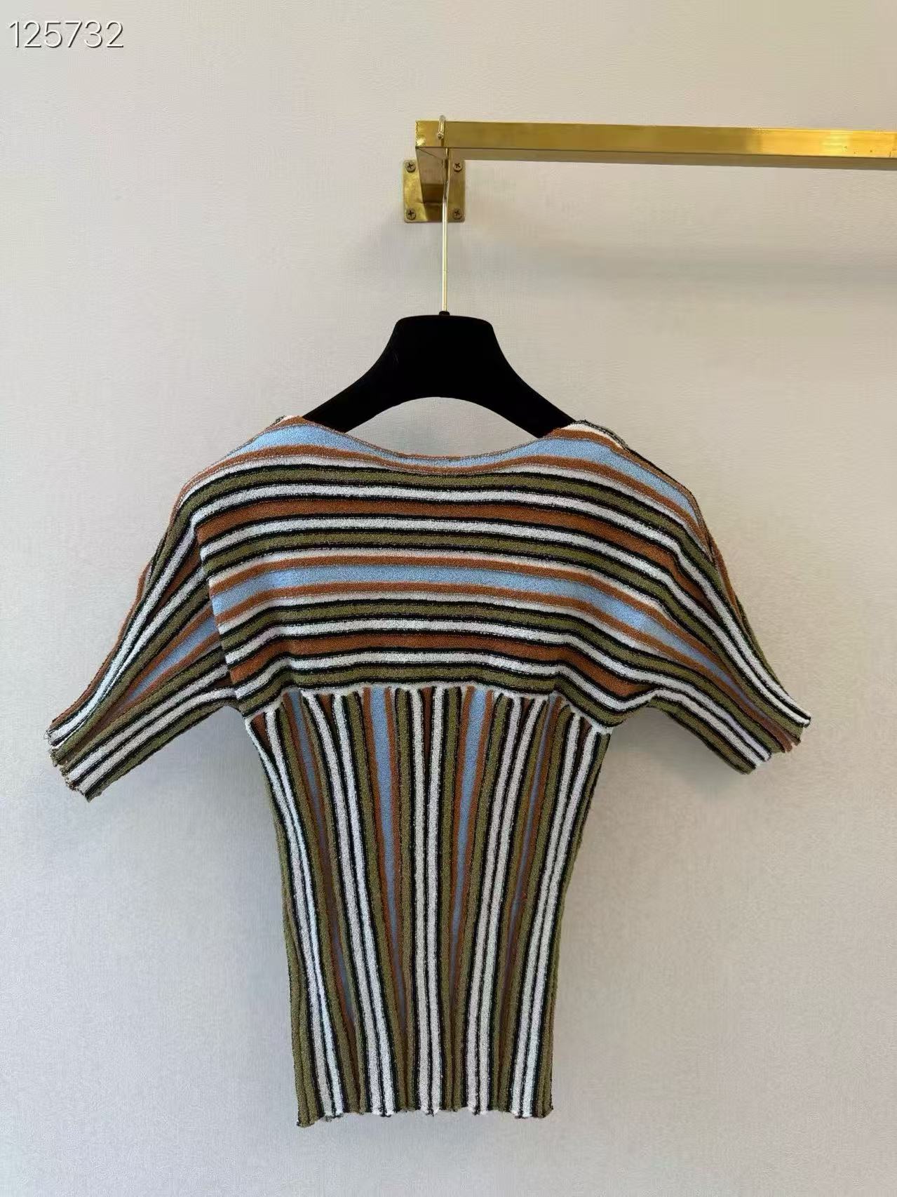 CC Color-Block Striped Knit Tee