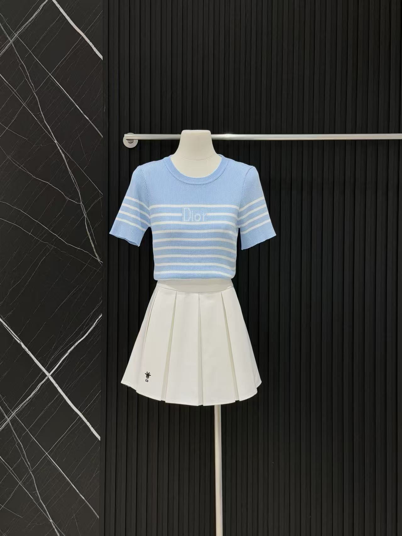 DD Striped Logo Knit Tee