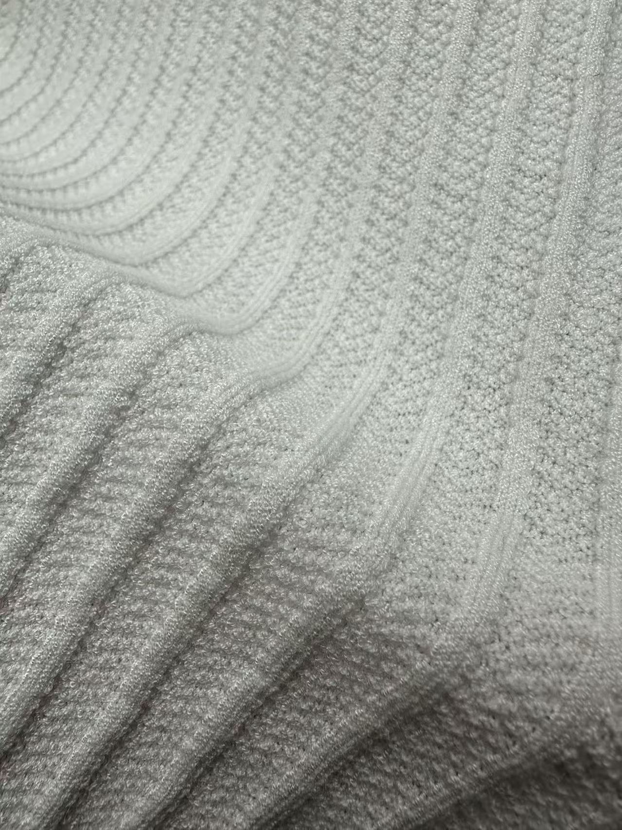 MIU Ruffled Collar Ribbed Knit Tank Top